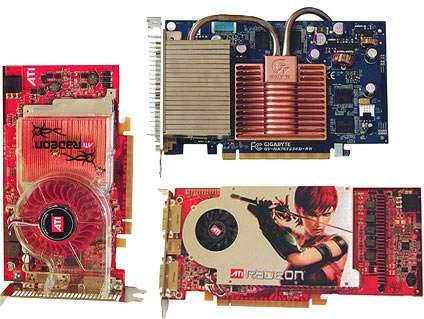 ATI Radeon X850 XT, Nvidia GeForce 7600 GT, ATI Radeon X1800 GTO